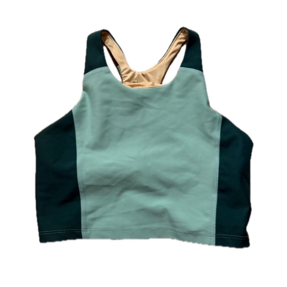 Old Navy Active Top Teal and Dark Green Girls 10/12 Large